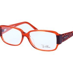 NEW EMILIO PUCCI EP2654 55-14-130 CLEAR ORANGE EYEGLASSES